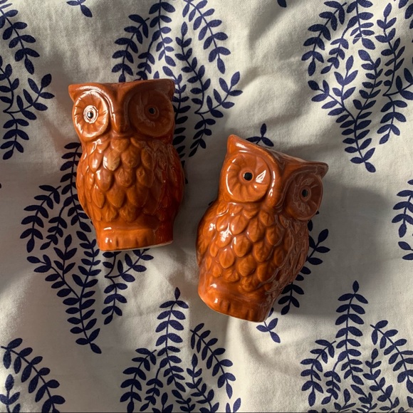Vintage Other - retro pair of vintage owl salt & pepper shakers ✨